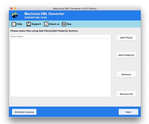 MacUncle EML Converter screenshot 1