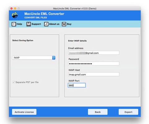 MacUncle EML Converter screenshot 1