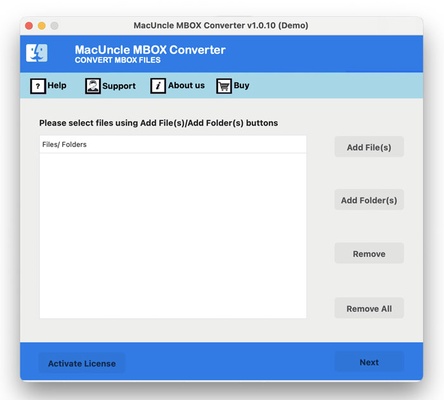 MacUncle MBOX Converter screenshot 1