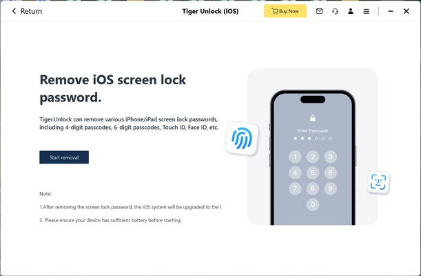 Tiger iOS Unlocker screenshot 1
