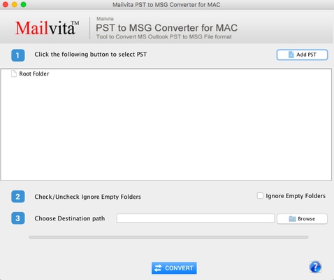 Mailvita PST to MSG Converter For Mac screenshot 1
