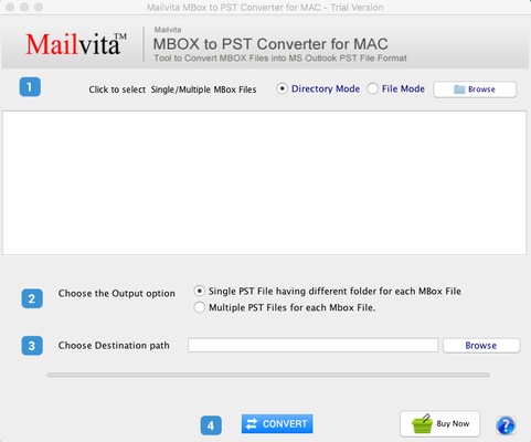 Mailvita MBOX to PST Converter For Mac Software screenshot 1