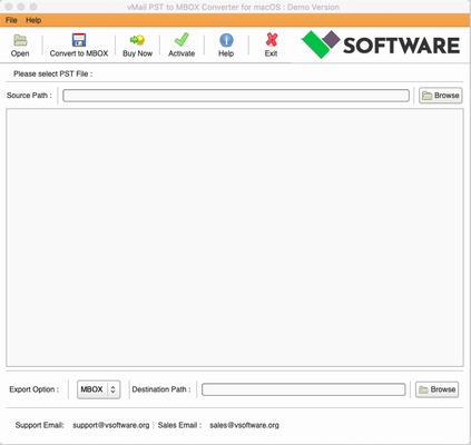 vMail PST to MBOX Converter for macOS screenshot 1