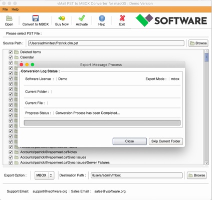 vMail PST to MBOX Converter for macOS screenshot 1