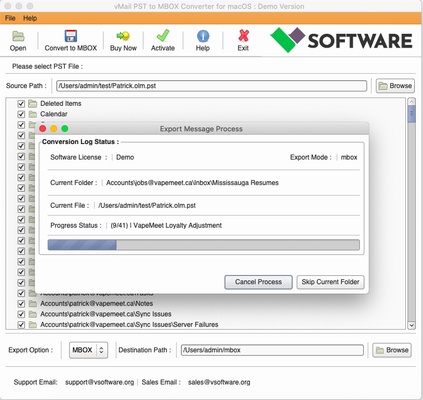 vMail PST to MBOX Converter for macOS screenshot 1