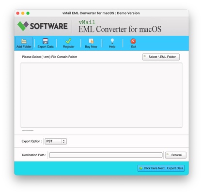 vMail EML Converter for macOS screenshot 1
