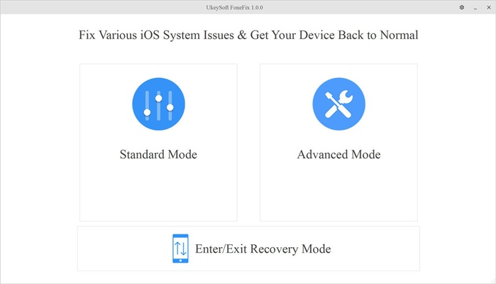 UkeySoft iOS System Recovery (Mac) screenshot 1