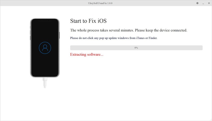 UkeySoft iOS System Recovery (Mac) screenshot 1