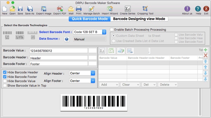 Mac OS Label Printing Application screenshot 1