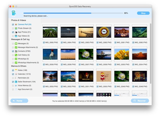 Syncios Data Recovery screenshot 1