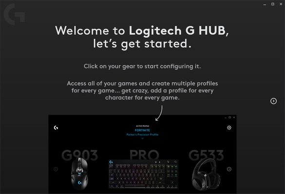 Logitech G HUB screenshot 1