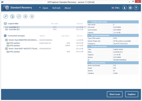 UFS Explorer Standard Recovery screenshot 1