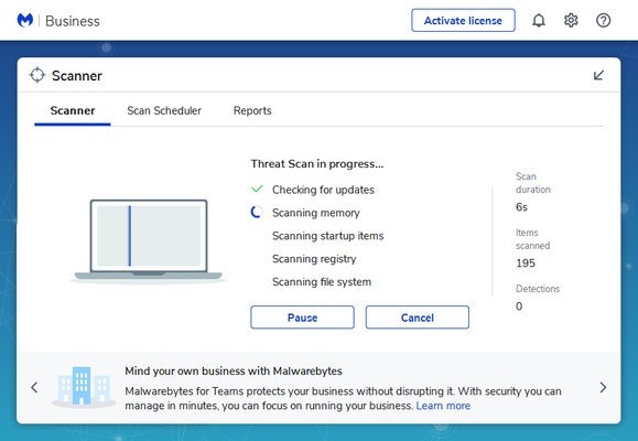 Malwarebytes screenshot 1