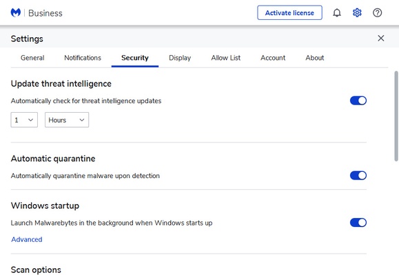 Malwarebytes screenshot 1