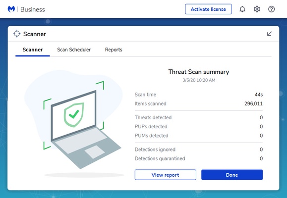 Malwarebytes screenshot 1