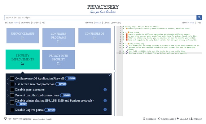 privacy.sexy screenshot 1