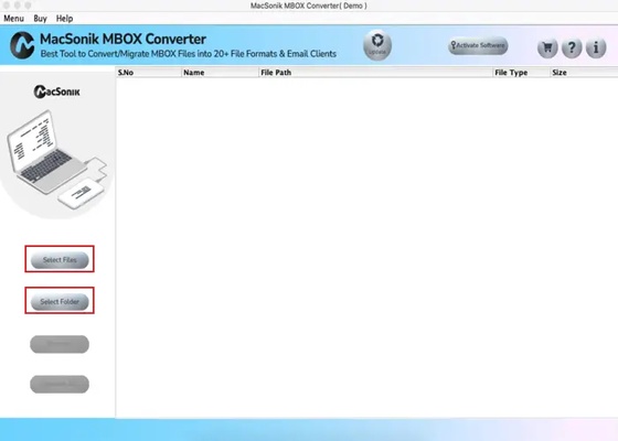 MBOX Converter for Mac screenshot 1