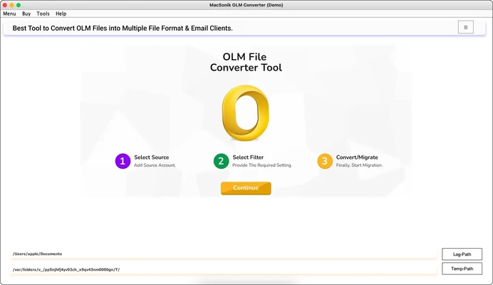 OLM Converter for Mac screenshot 1