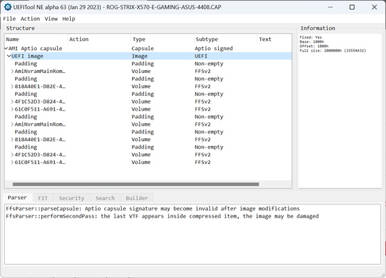UEFITool screenshot 1