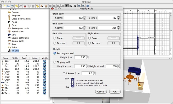 Sweet Home 3D screenshot 1