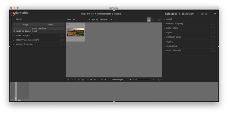 Darktable screenshot 1