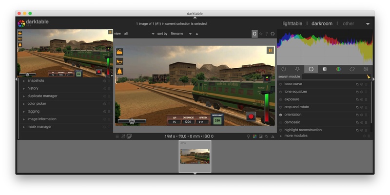 Darktable screenshot 1