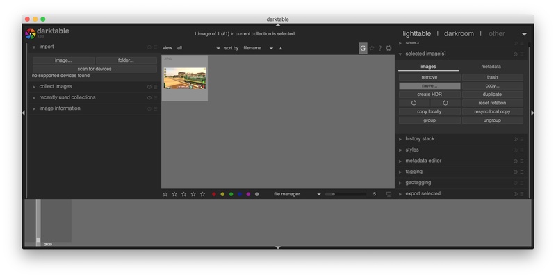 Darktable screenshot 1