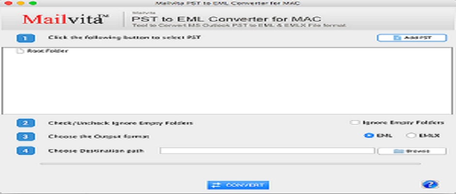 Mailvita PST to EML Converter For Mac Software screenshot 1