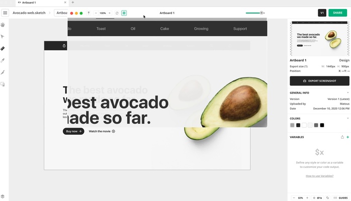 Avocode screenshot 1