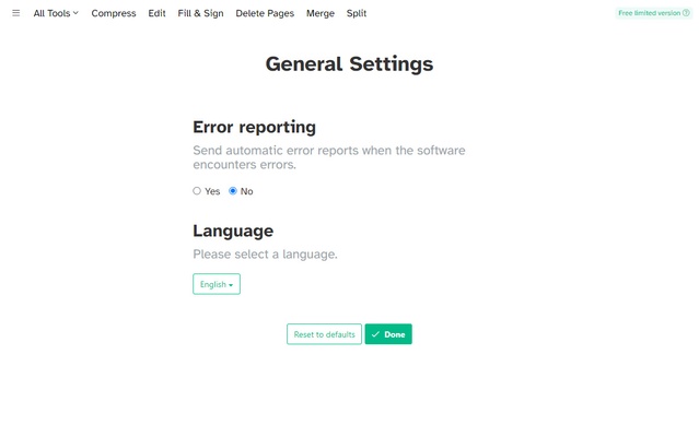 Sejda PDF Desktop screenshot 1