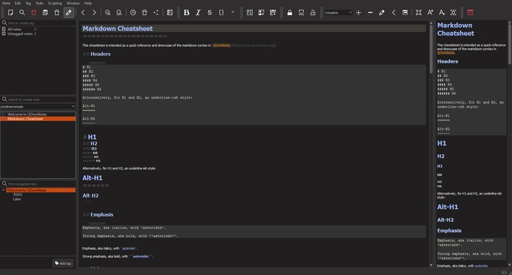 QOwnNotes screenshot 1