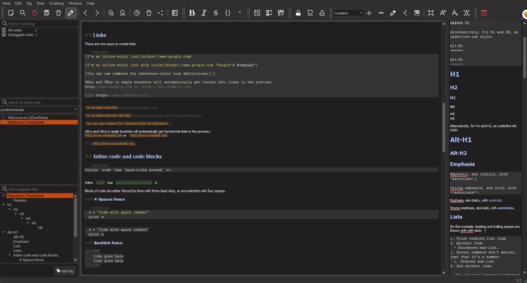 QOwnNotes screenshot 1