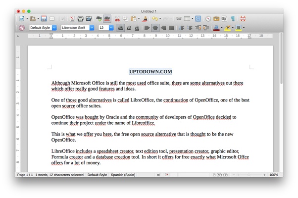 LibreOffice screenshot 1
