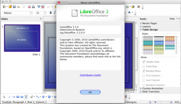 LibreOffice screenshot 1