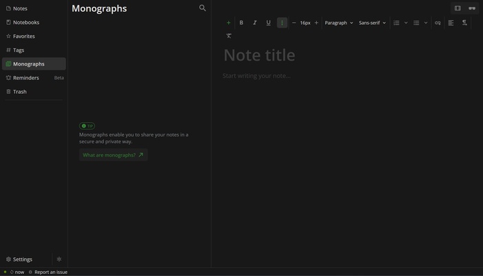 Notesnook screenshot 1