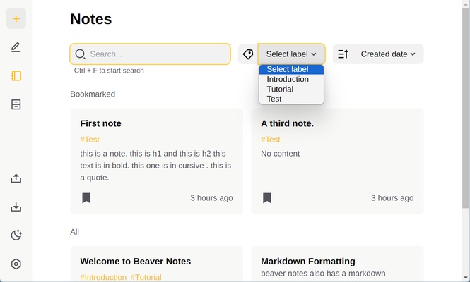 Beaver Notes screenshot 1