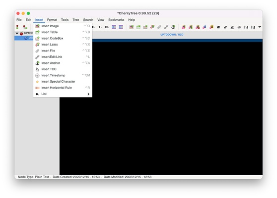 CherryTree screenshot 1