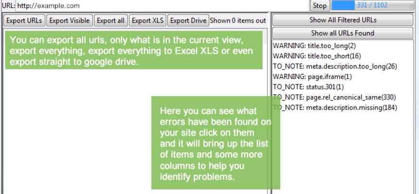 Free SEO Spider screenshot 1