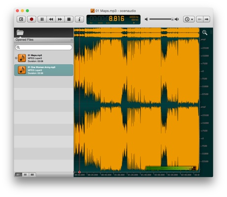 Ocenaudio screenshot 1