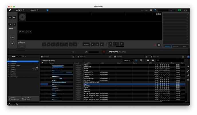 rekordbox screenshot 1