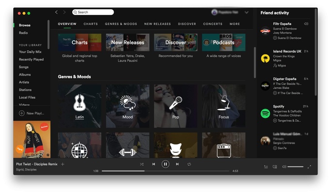 Spotify screenshot 1