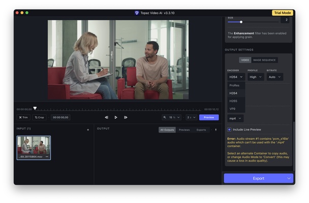 Topaz Video AI screenshot 1