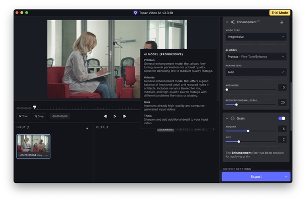 Topaz Video AI screenshot 1