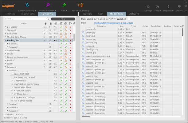 TinyMediaManager screenshot 1