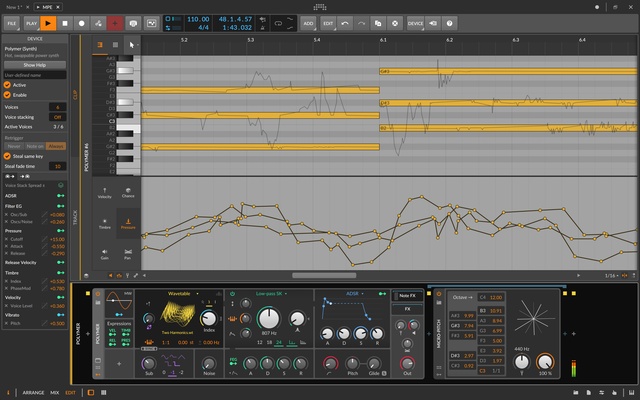 Bitwig Studio screenshot 1