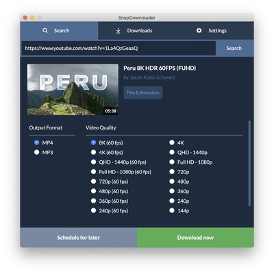 SnapDownloader screenshot 1