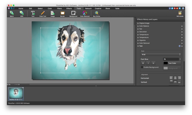 PhotoPad Photo and Image Editor screenshot 1