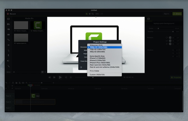 Camtasia screenshot 1