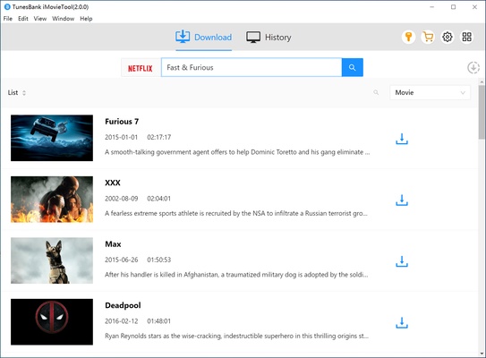 TunesBank iMovieTool screenshot 1