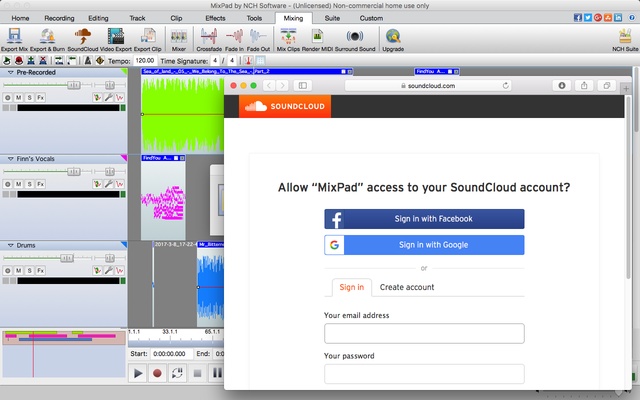 MixPad Free Music Mixer and Recording Studio screenshot 1